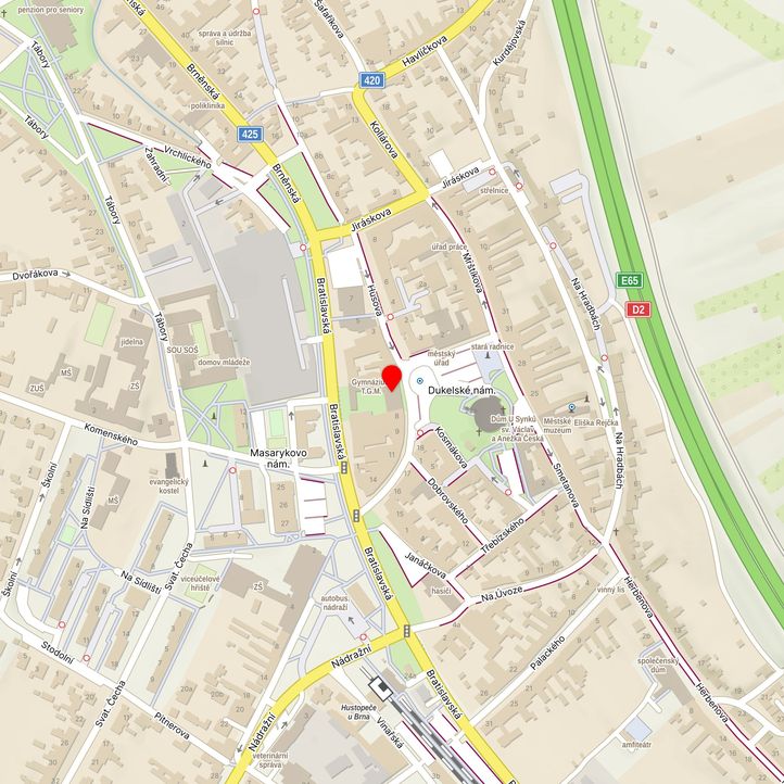 Mapa školy z Mapy.cz