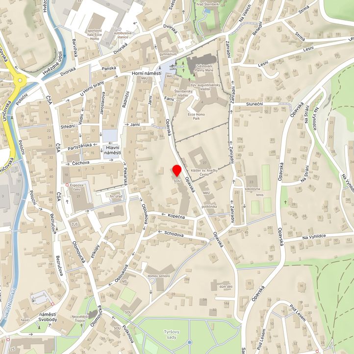 Mapa školy z Mapy.cz