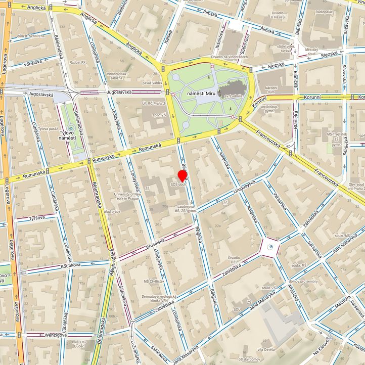 Mapa školy z Mapy.cz