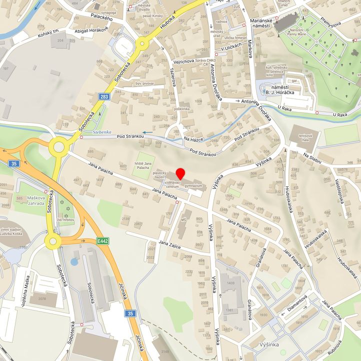 Mapa školy z Mapy.cz