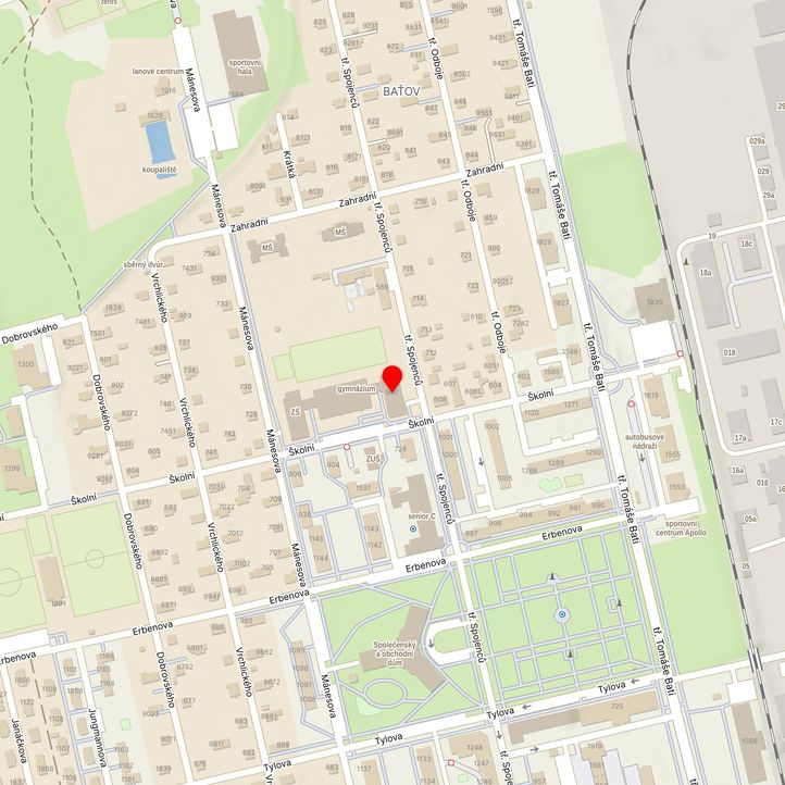 Mapa školy z Mapy.cz