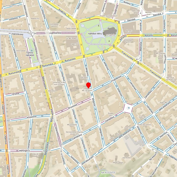 Mapa školy z Mapy.cz