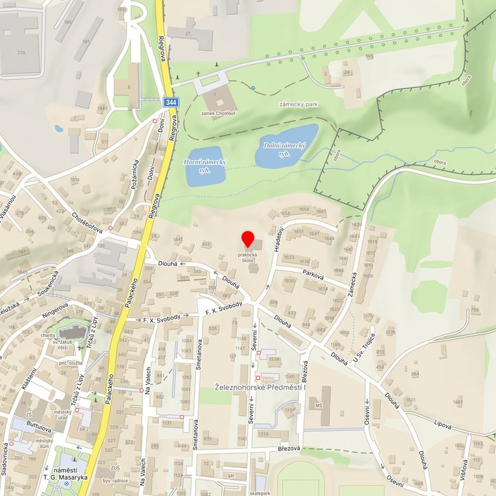 Mapa školy z Mapy.cz