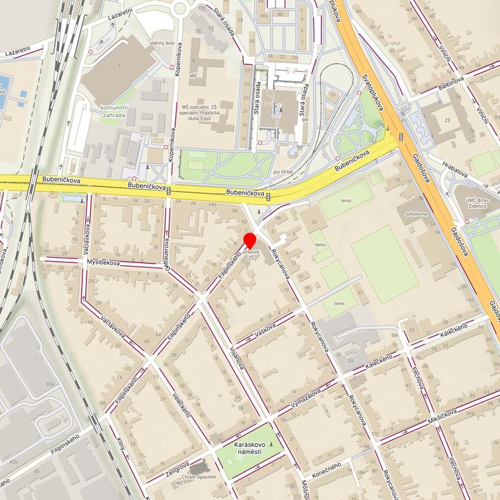 Mapa školy z Mapy.cz