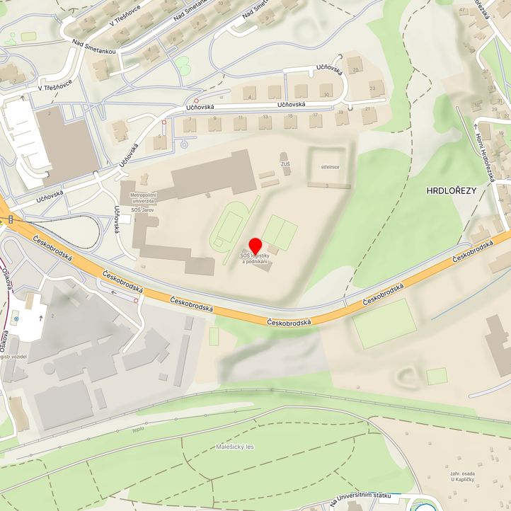 Mapa školy z Mapy.cz