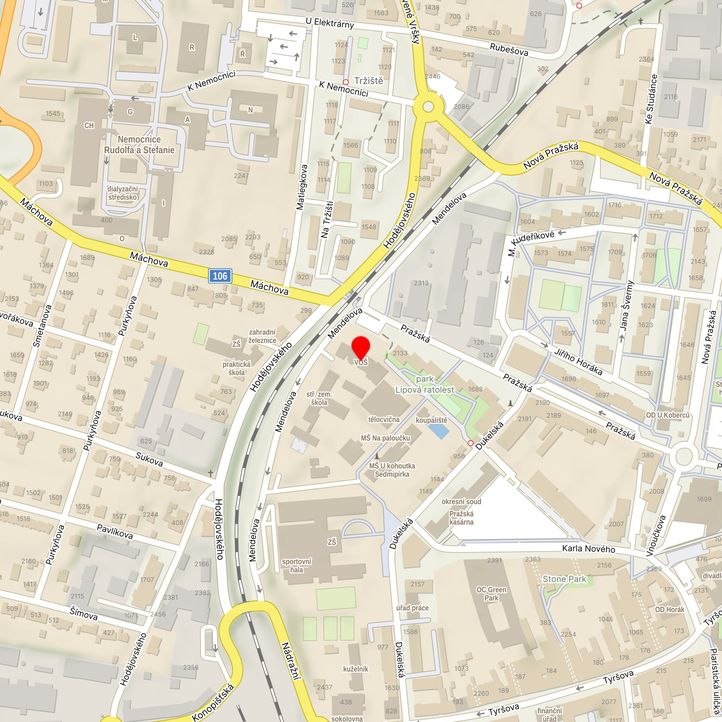 Mapa školy z Mapy.cz