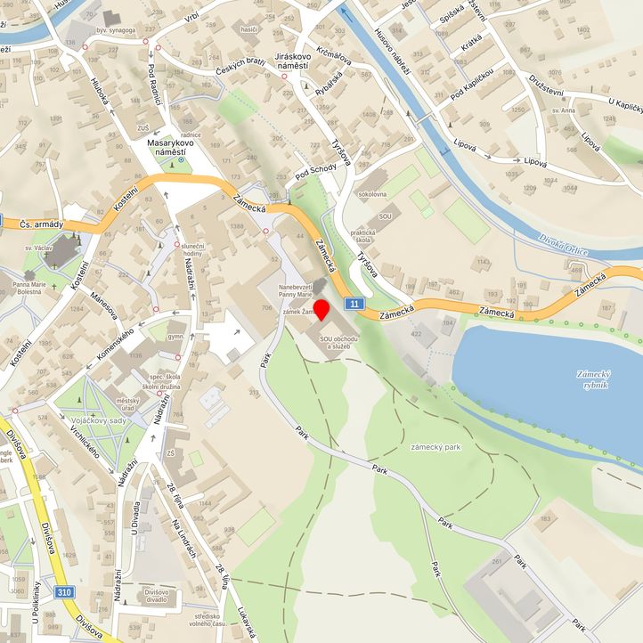 Mapa školy z Mapy.cz