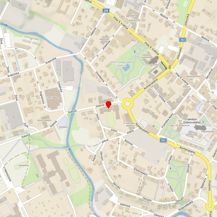 Mapa školy z Mapy.cz