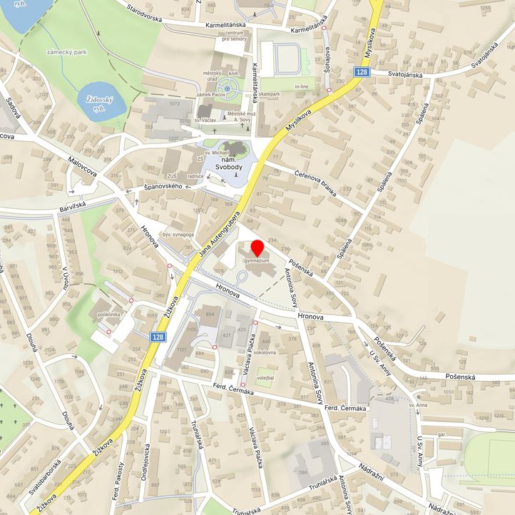 Mapa školy z Mapy.cz