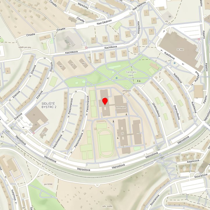 Mapa školy z Mapy.cz