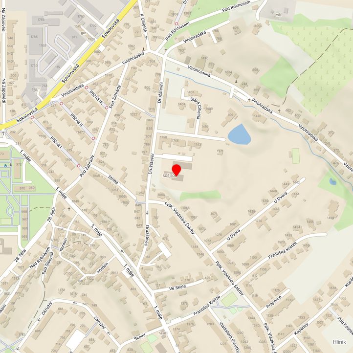 Mapa školy z Mapy.cz