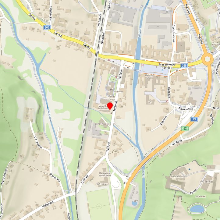 Mapa školy z Mapy.cz