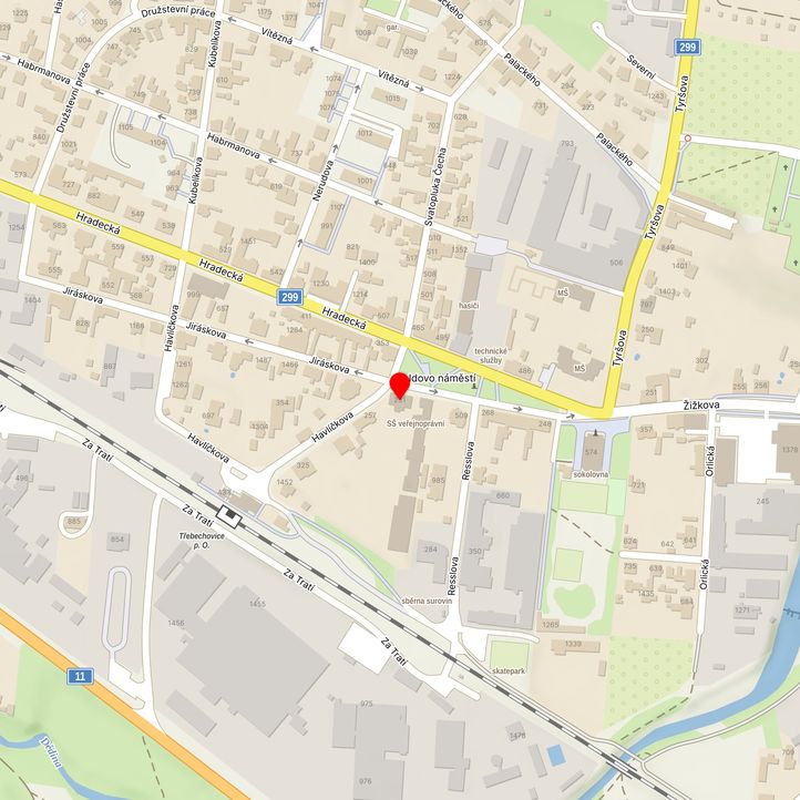 Mapa školy z Mapy.cz