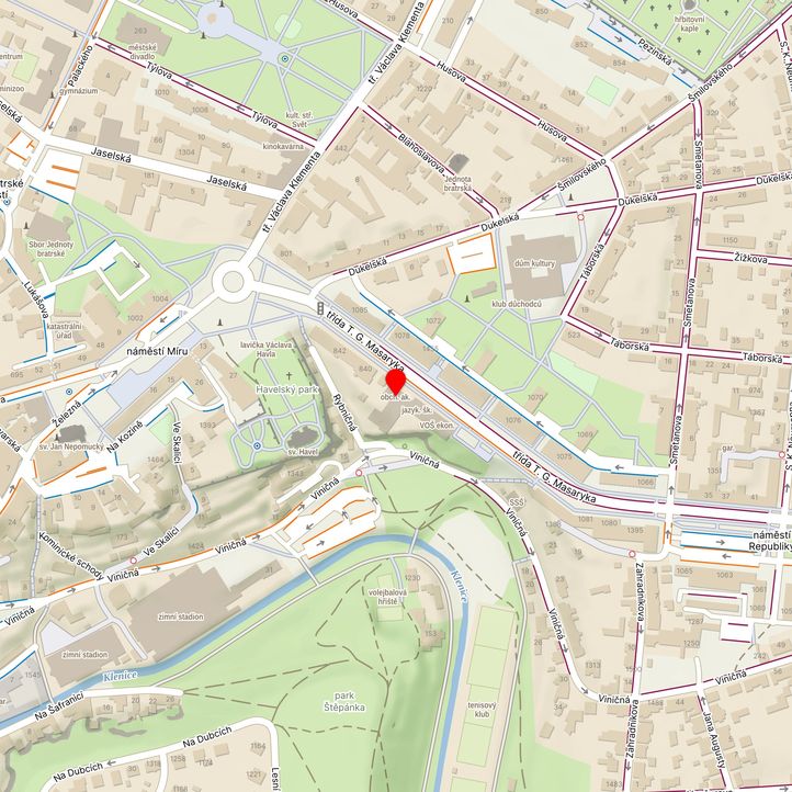 Mapa školy z Mapy.cz