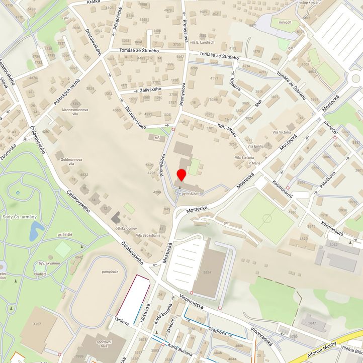 Mapa školy z Mapy.cz