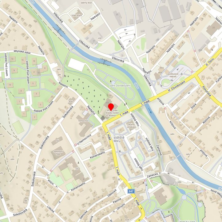 Mapa školy z Mapy.cz