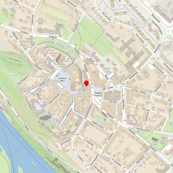 Mapa školy z Mapy.cz