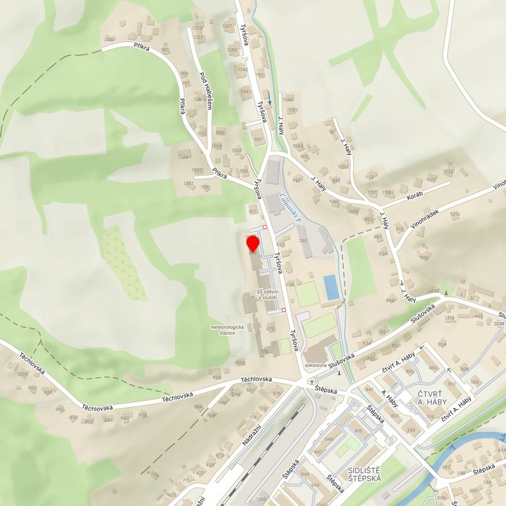 Mapa školy z Mapy.cz