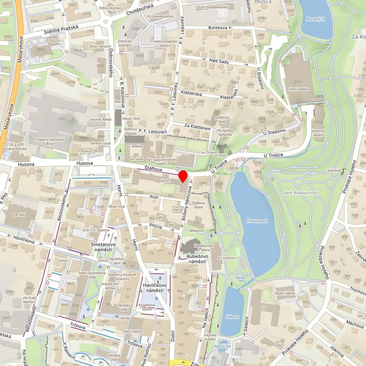 Mapa školy z Mapy.cz