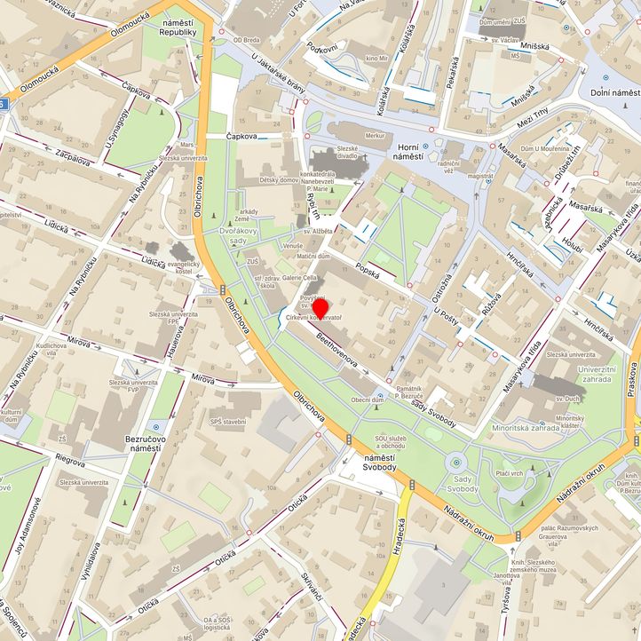 Mapa školy z Mapy.cz