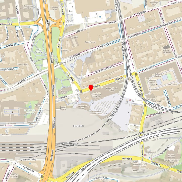 Mapa školy z Mapy.cz