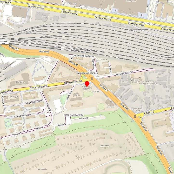 Mapa školy z Mapy.cz