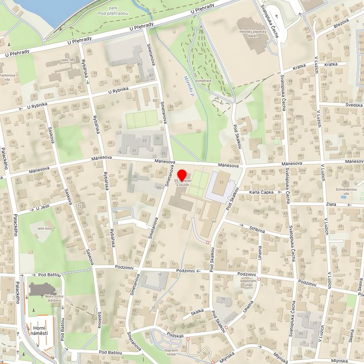 Mapa školy z Mapy.cz