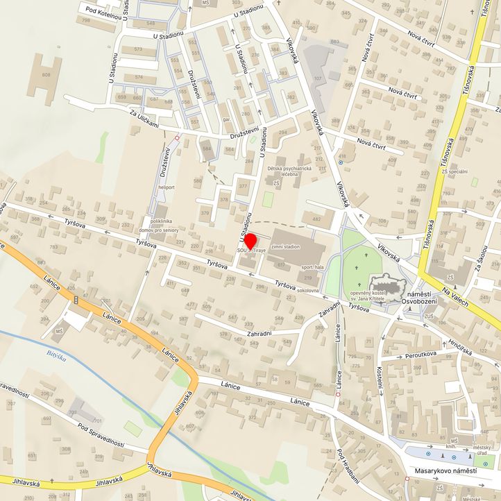 Mapa školy z Mapy.cz