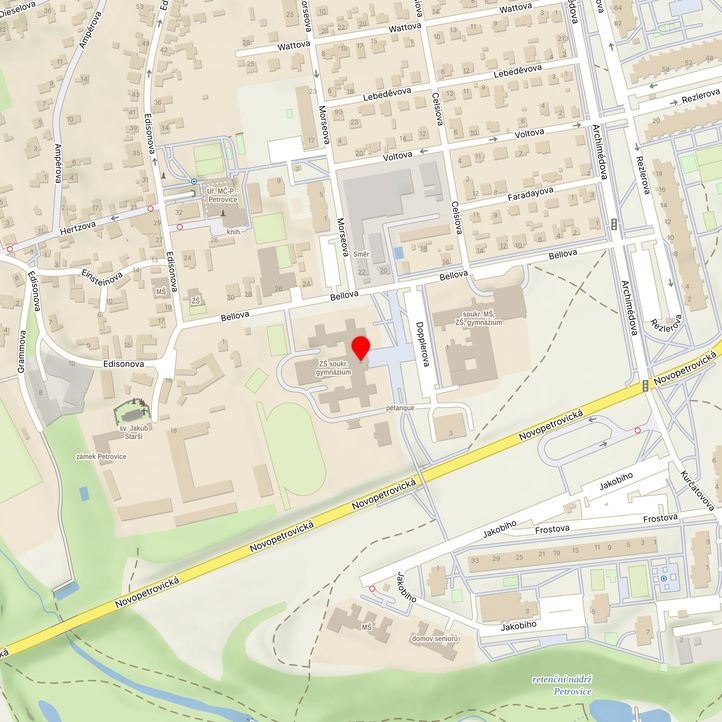 Mapa školy z Mapy.cz