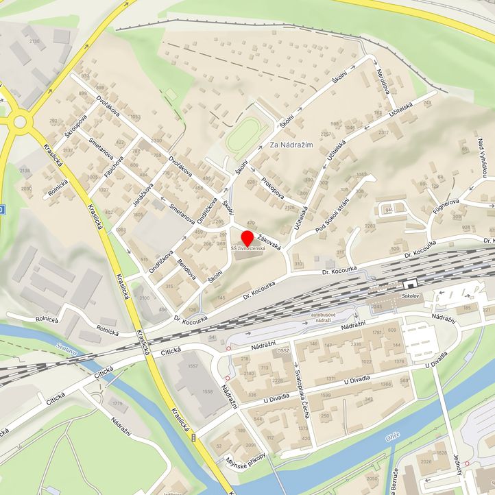 Mapa školy z Mapy.cz