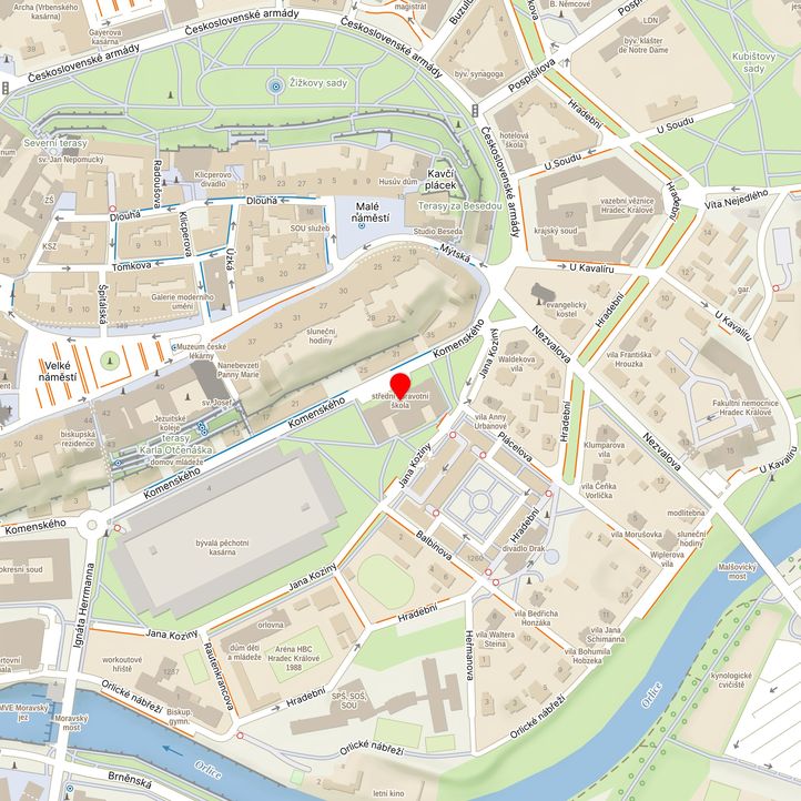 Mapa školy z Mapy.cz