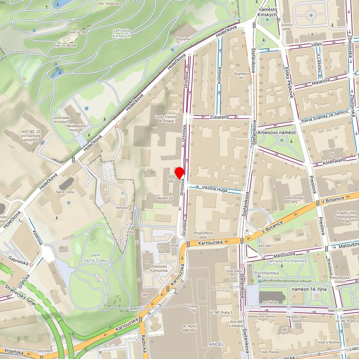 Mapa školy z Mapy.cz