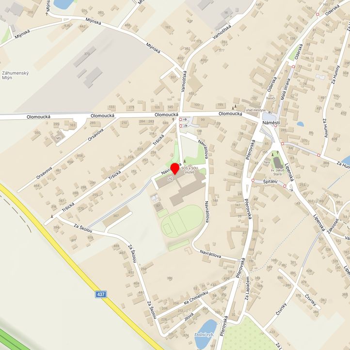 Mapa školy z Mapy.cz