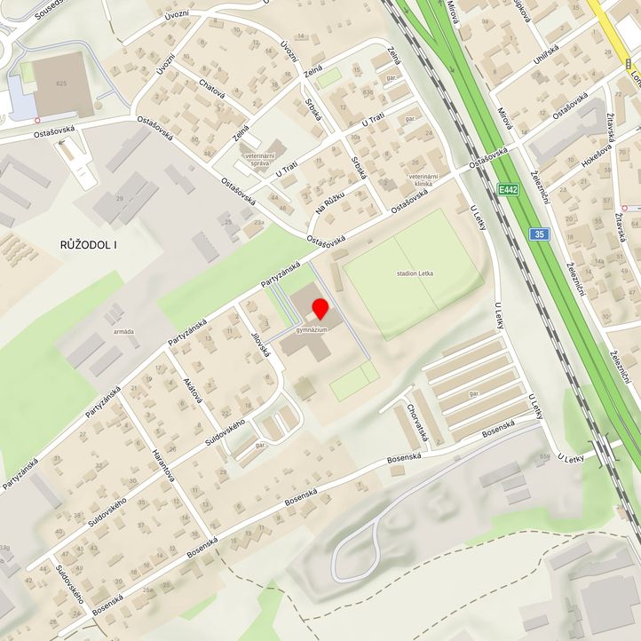 Mapa školy z Mapy.cz