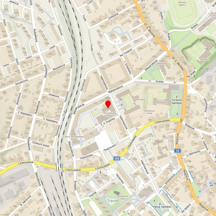 Mapa školy z Mapy.cz