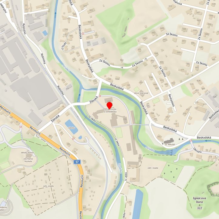 Mapa školy z Mapy.cz