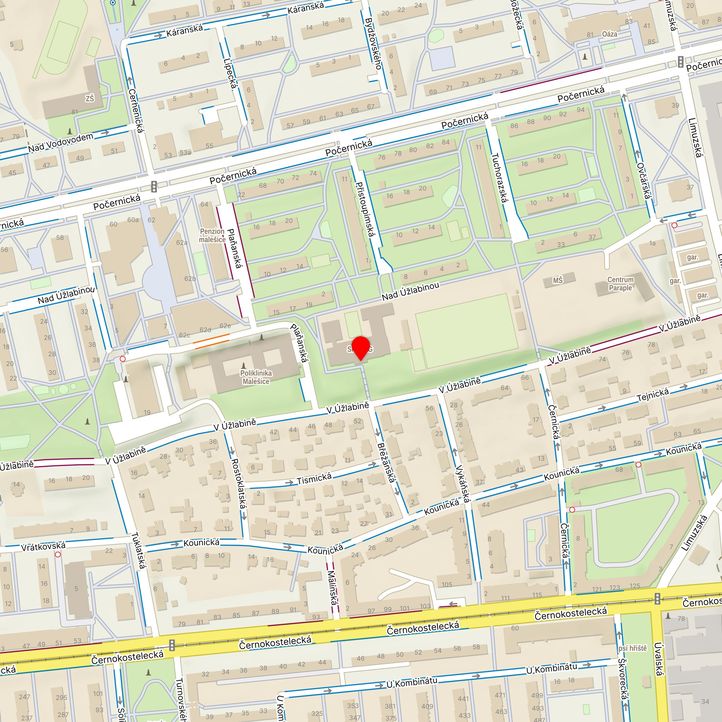 Mapa školy z Mapy.cz