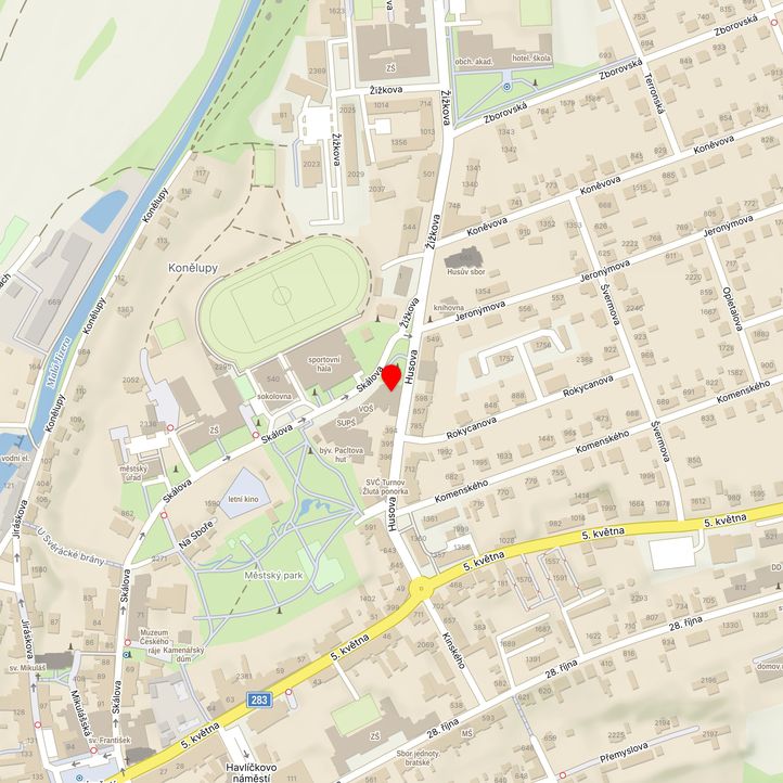 Mapa školy z Mapy.cz