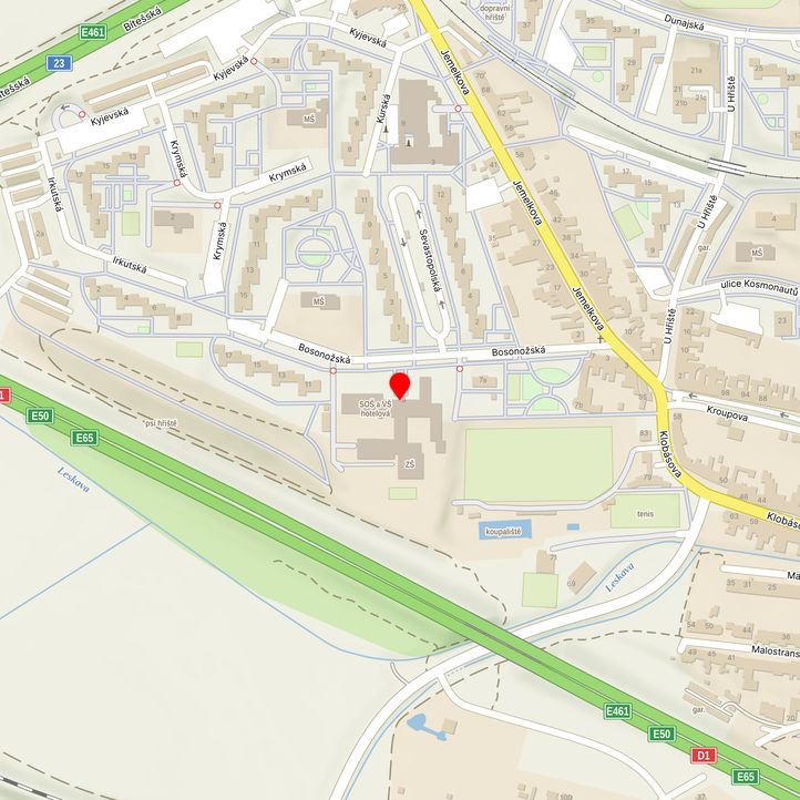 Mapa školy z Mapy.cz