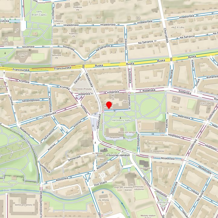 Mapa školy z Mapy.cz