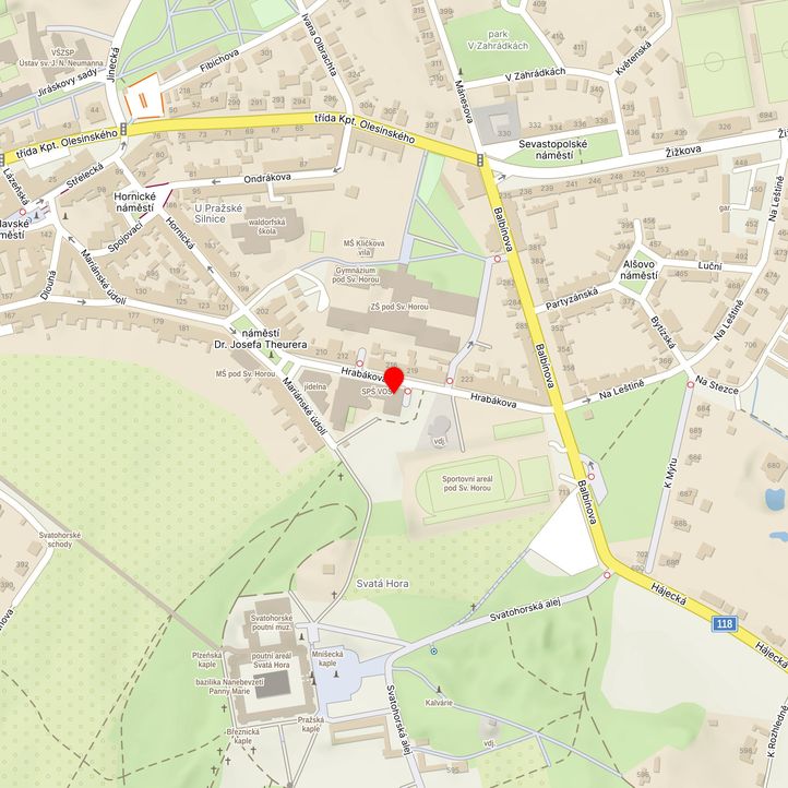 Mapa školy z Mapy.cz