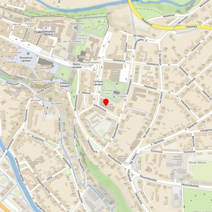 Mapa školy z Mapy.cz