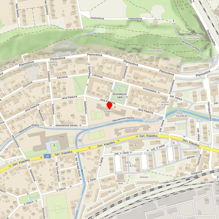 Mapa školy z Mapy.cz