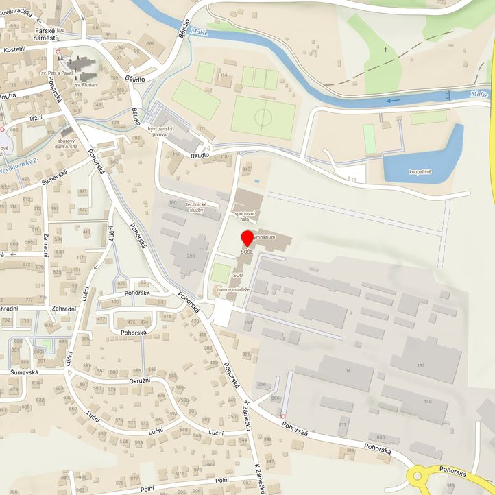 Mapa školy z Mapy.cz