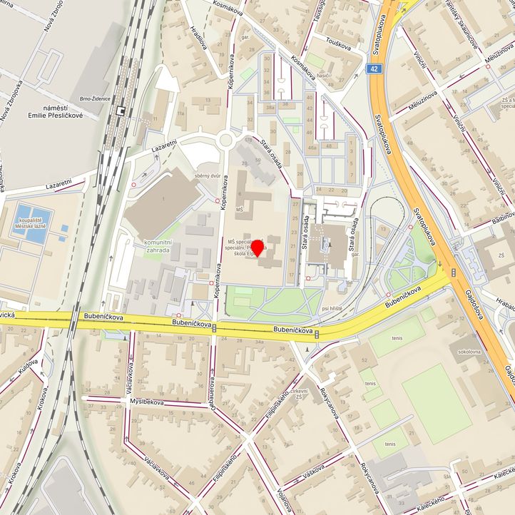 Mapa školy z Mapy.cz