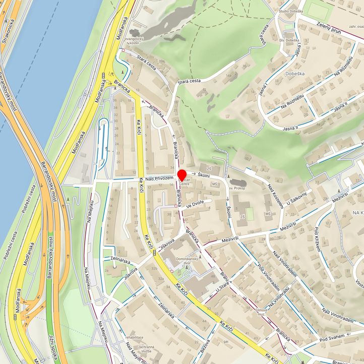 Mapa školy z Mapy.cz