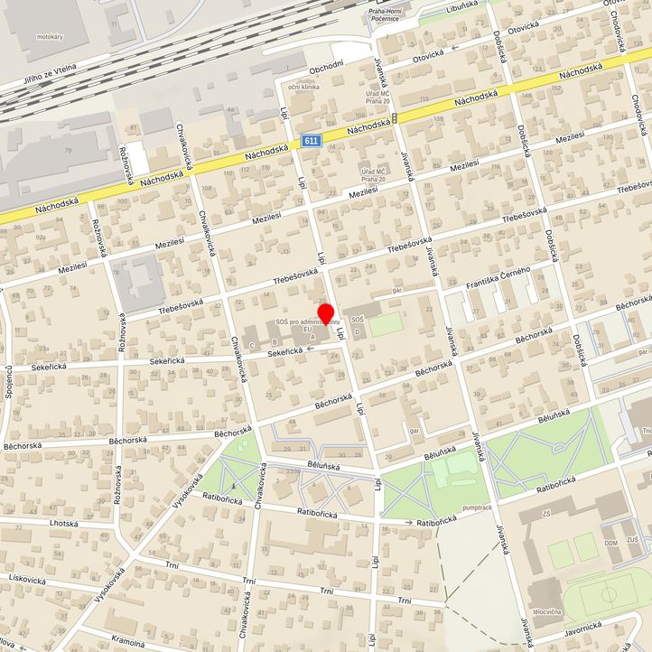 Mapa školy z Mapy.cz