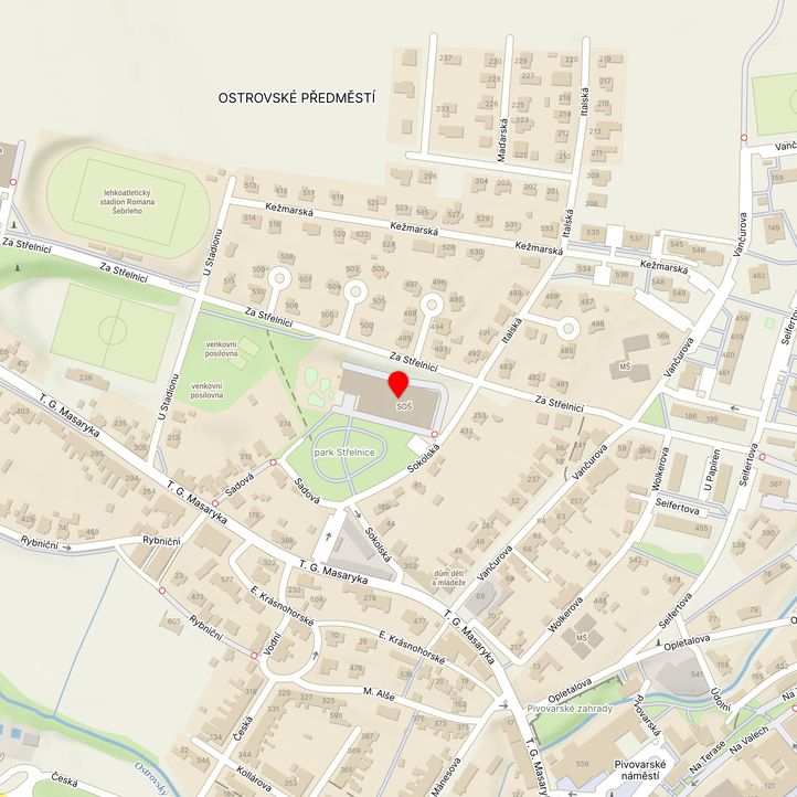 Mapa školy z Mapy.cz