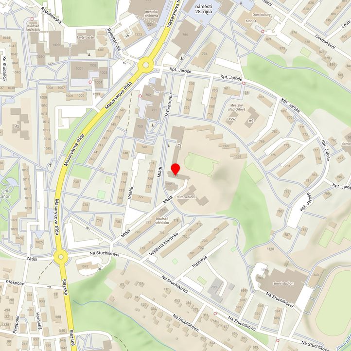 Mapa školy z Mapy.cz