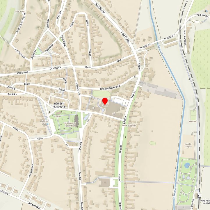 Mapa školy z Mapy.cz